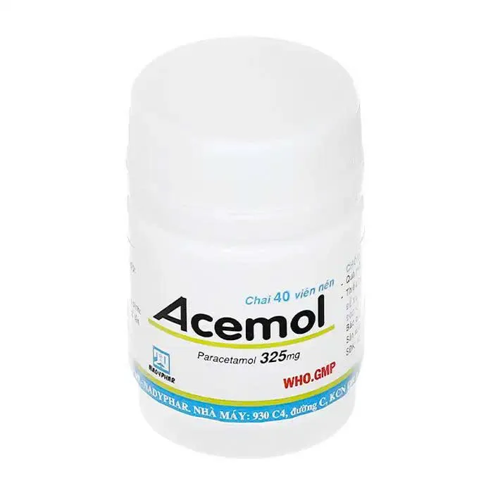 Acemol 325mg Nadyphar (C/40v) - Thuốc Giảm Đau Hạ Sốt Hiệu Quả Cho Cả Gia Đình